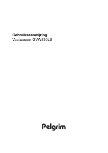 Handleiding Pelgrim GVW830LS Vaatwasser