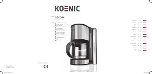 Manual Koenic KCM107 Coffee Machine