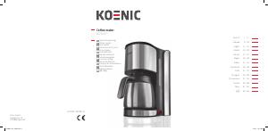 Manual de uso Koenic KCM207 Máquina de café