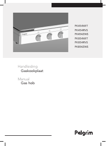 Handleiding Pelgrim PK454ZWSA Kookplaat