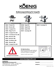 Manuale Koenig B08181 Monarch 390 Barbecue