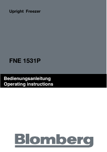 Bruksanvisning Blomberg FNE1531P Frys