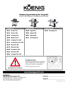 Manuale Koenig B08185 Compact Pro 220 Barbecue