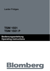 Handleiding Blomberg TSM1551P Koelkast