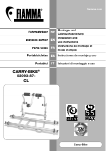Manual de uso Fiamma Carry-Bike CL Porta bicicleta