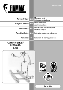 Mode d’emploi Fiamma Carry-Bike L80 Porte-vélo