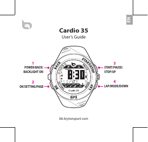 Manuale Bryton Cardio 35 Orologio sportivo