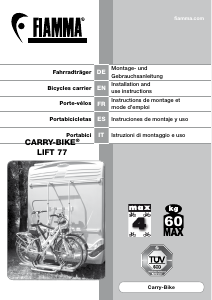 Manual de uso Fiamma Carry-Bike Lift 77 Porta bicicleta