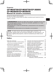 Manual de uso Hitachi CP-WX8650W Proyector