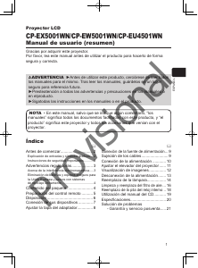 Manual de uso Hitachi CP-EX5001WN Proyector