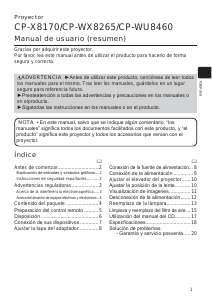 Manual de uso Hitachi CP-WX8265 Proyector