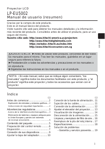 Manual de uso Hitachi LP-EU5002E Proyector