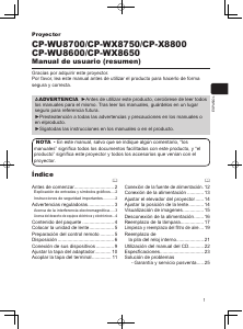 Manual de uso Hitachi CP-X8800W Proyector