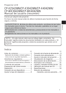 Manual de uso Hitachi CP-X3042WN Proyector