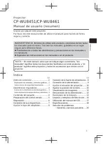 Manual de uso Hitachi CP-WU8461 Proyector