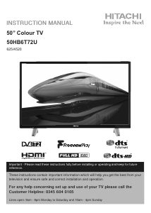 Manual Hitachi 50HB6T72U LED Television
