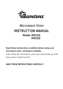 Handleiding Ramtons RM/320 Magnetron