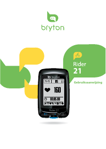 Handleiding Bryton Rider 21 Fietscomputer