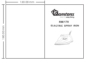 Bruksanvisning Ramtons RM/179 Strykjärn