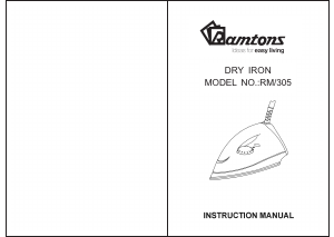 Bruksanvisning Ramtons RM/305 Strykjärn