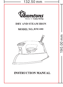Bruksanvisning Ramtons RM/480 Strykjärn