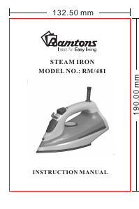 Bruksanvisning Ramtons RM/481 Strykjärn