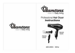 Bruksanvisning Ramtons RM/465 Hårtork