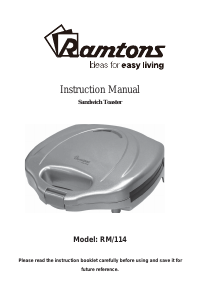 Manual Ramtons RM/114 Contact Grill