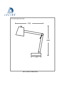 Instrukcja Lucide 03601/01/41 Tony Lampa