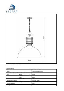 Наръчник Lucide 05314/60/36 Bocksey Лампа