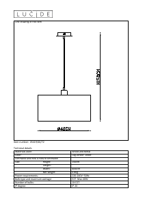 Bruksanvisning Lucide 05419/40/72 Birch Lampa