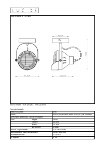 Посібник Lucide 05922/01/36 Cicleta Лампа