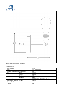 Instrukcja Lucide 08223/01/17 Retro Lampa