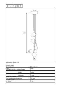 Manual de uso Lucide 08408/07/30 Fix multiple Lámpara
