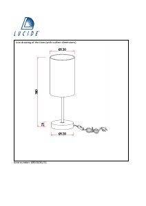 Наръчник Lucide 08500/81/31 Moda Лампа