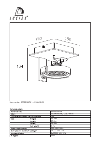 説明書 Lucide 09988/12/12 Spectrum ランプ