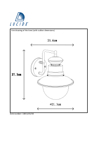 Bruksanvisning Lucide 11811/01/30 Figo Lampa