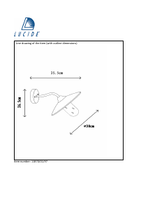 説明書 Lucide 11870/01/97 Aruba ランプ