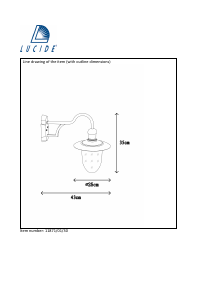 Bruksanvisning Lucide 11871/01/30 Aruba Lampa