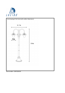 Manual Lucide 11873/03/30 Aruba Lamp