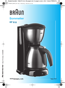 Bruksanvisning Braun KF 610 Sommelier Kaffebryggare