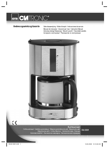 Manual Clatronic KA 3301 Coffee Machine