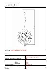 Manual Lucide 13408/11/31 Atomita Candeeiro