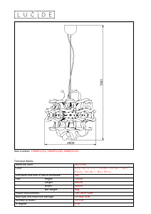 Instrukcja Lucide 13409/11/31 Atoma Lampa