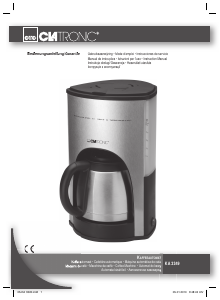 Manual de uso Clatronic KA 3349 Máquina de café
