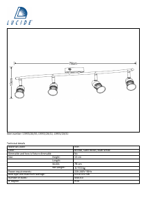 Kasutusjuhend Lucide 13955/20/12 Caro Lamp