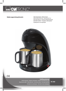 Manual de uso Clatronic KA 3442 Máquina de café