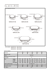 Manual de uso Lucide 14810/26/36 Hublot Lámpara