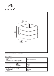 Bruksanvisning Lucide 17282/21/12 Bok Lampa