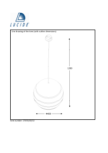 Bruksanvisning Lucide 17453/40/12 Volo Lampa